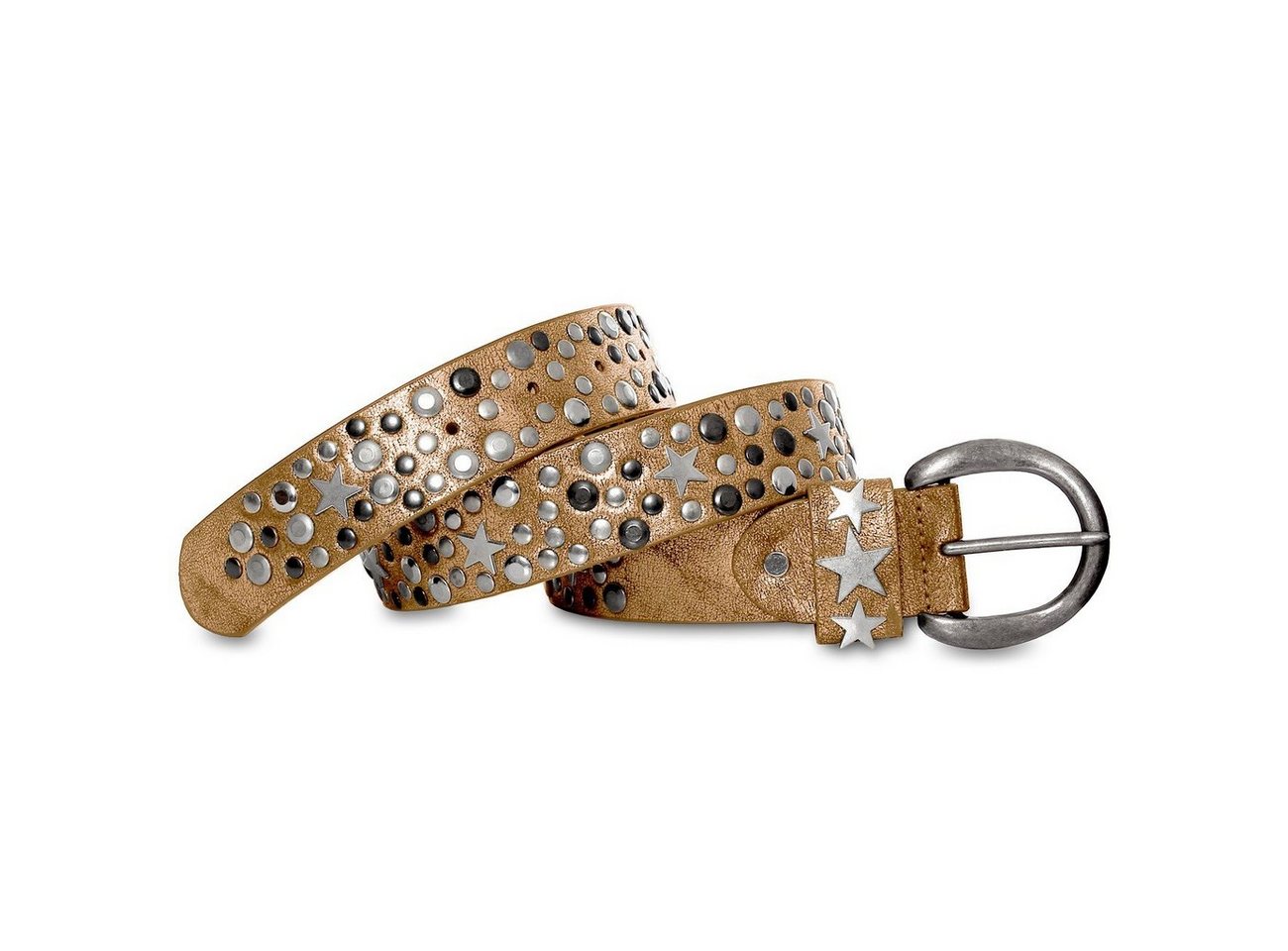 Caspar Nietengürtel GU249 Damen Vintage Nietengürtel mit Nieten und Sternen Caspar Nietengürtel GU249 Damen Vintage Nietengürtel mit Nieten und Sternen von Caspar