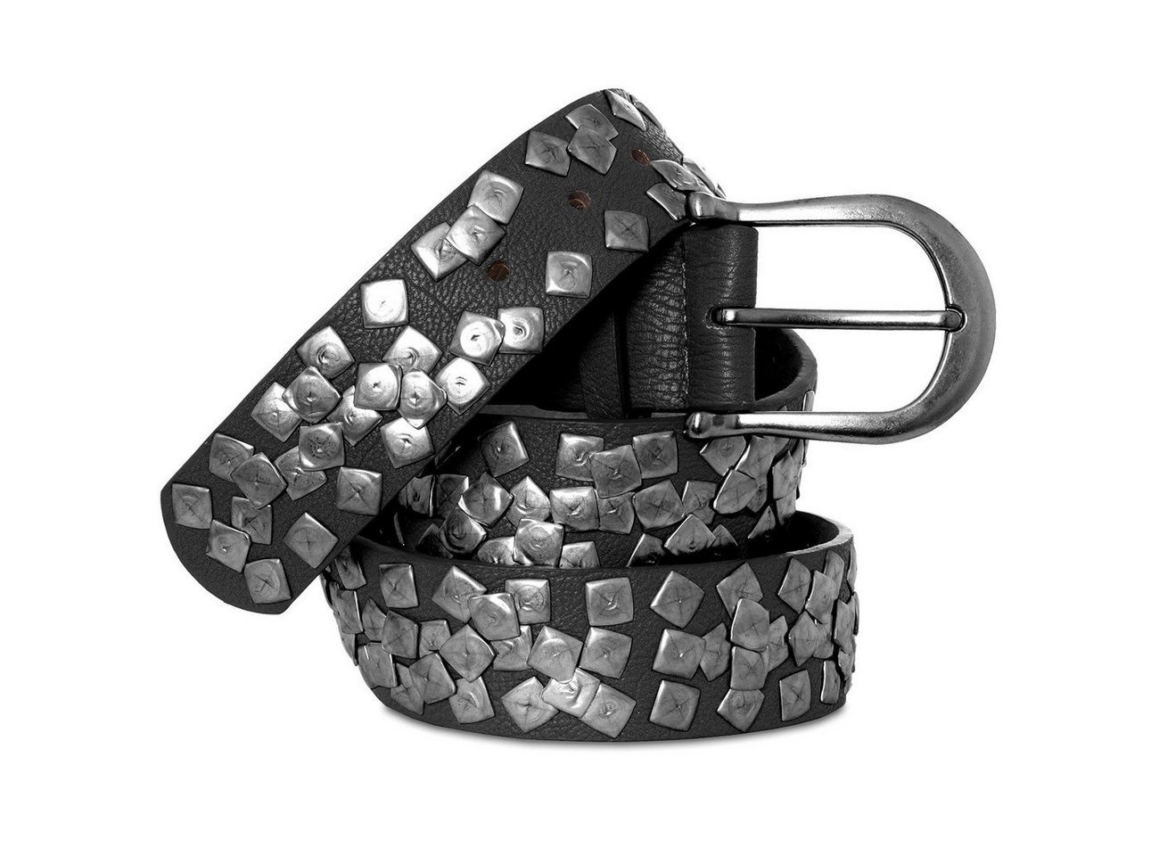 Caspar Nietengürtel GU256 Damen Vintage Nietengürtel mit eckigen Nieten Caspar Nietengürtel GU256 Damen Vintage Nietengürtel mit eckigen Nieten von Caspar