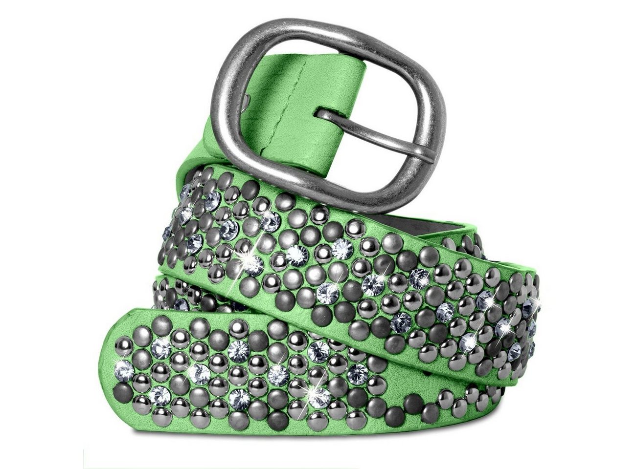 Caspar Nietengürtel GU263 Damen Vintage Gürtel mit Strass und Nieten Caspar Nietengürtel GU263 Damen Vintage Gürtel mit Strass und Nieten von Caspar