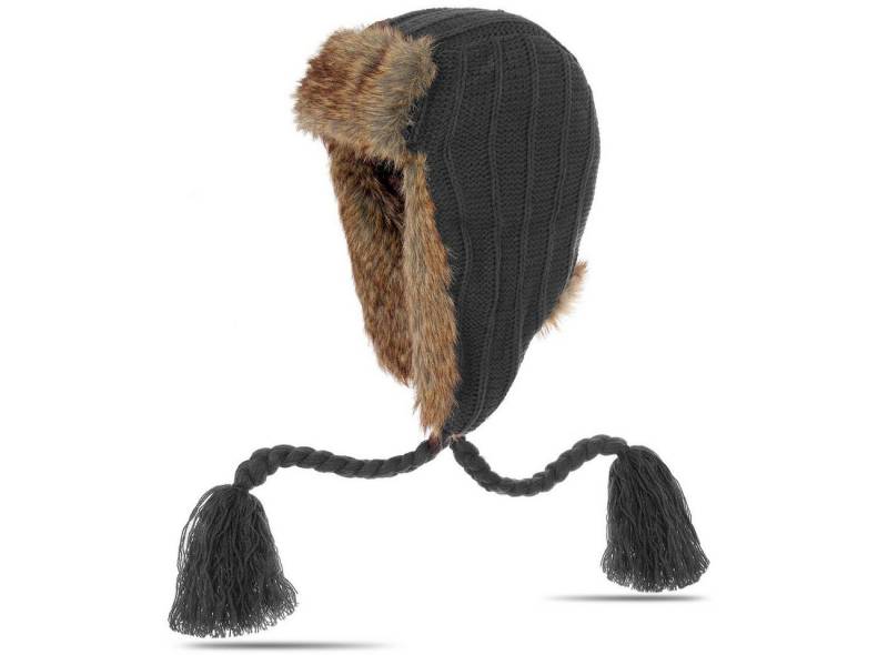 Caspar Ohrenmütze MU001 Damen Winter Fell Mütze / Fliegermütze mit klassischem Strickmuster Caspar Ohrenmütze MU001 Damen Winter Fell Mütze / Fliegermütze mit klassischem Strickmuster von Caspar