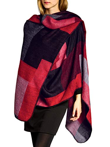 Caspar PON008 Damen Poncho, Farbe:rot, Größe:One Size von Caspar