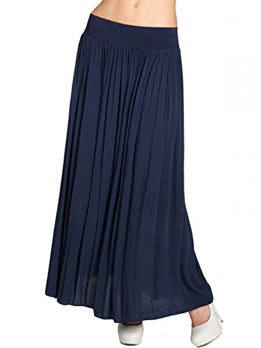 Caspar RO034 Leichter Langer Damen Sommerrock Größen XS bis XL, Farbe:dunkelblau, Mode Größe:42 Caspar RO034 Leichter Langer Damen Sommerrock Größen XS bis XL, Farbe:dunkelblau, Mode Größe:42 von Caspar