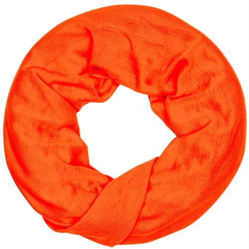 Caspar SC396 unifarbener Loop Schal, Farbe:neon orange von Caspar