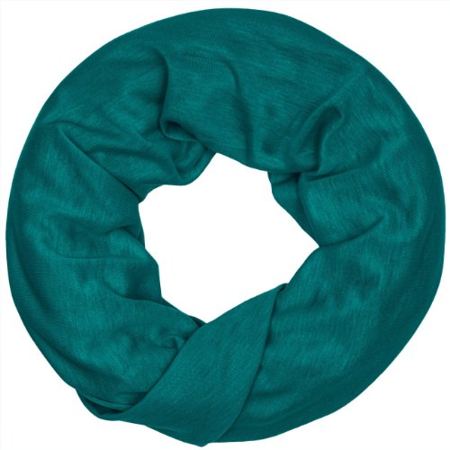 Caspar SC396 unifarbener Loop Schal, Farbe:petrol von Caspar