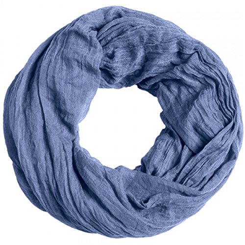 Caspar SC432 Damen Vintage Loop Schal, Farbe:jeansblau, Accessoires:One Size von Caspar