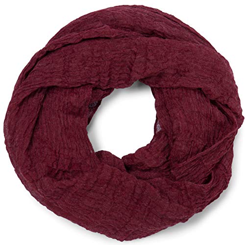 Caspar SC432 Damen Vintage Loop Schal, Farbe:weinrot, Accessoires:One Size von Caspar