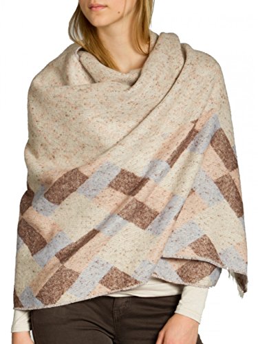 Caspar SC463 Damen warmer XXL Schal mit lässigem Karo Muster, Größe:One Size, Farbe:rosa-braun-blau-beige von Caspar