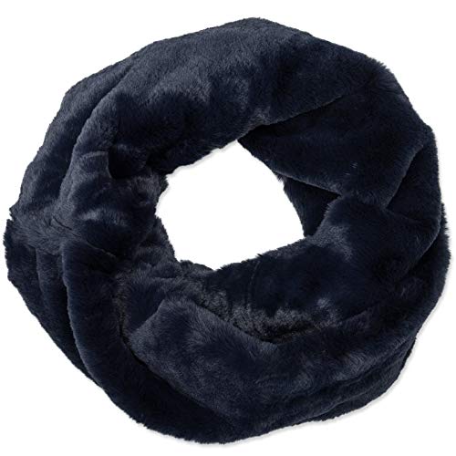 Caspar SC480 warmer eleganter Damen Winter Fell Loop Schal, Farbe:dunkelblau, Größe:One Size von Caspar