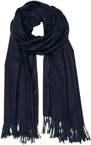 Caspar SC506 weicher warmer Unisex XL Schal einfarbig, Farbe:dunkelblau, Größe:Einheitlich von Caspar