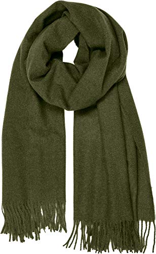 Caspar SC506 weicher warmer Unisex XL Schal einfarbig, Farbe:oliv grün, Größe:Einheitsgröße von Caspar