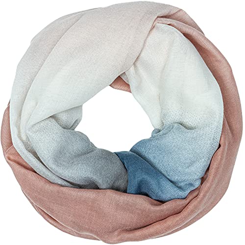 Caspar SC508 Damen Loop Schal mit Farbverlauf, Farbe:rosa blau, Größe:One Size von Caspar