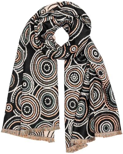 Caspar SC524 Damen warmer XXL Winter Schal mit klassischem Paisley Muster, Farbe:schwarz, Mode Größe:One Size von Caspar