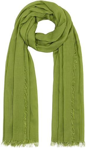 Caspar SC529 Damen Sommer Schal aus weicher Bambusfaser unifarben, Farbe:grün Caspar SC529 Damen Sommer Schal aus weicher Bambusfaser unifarben, Farbe:grün von Caspar