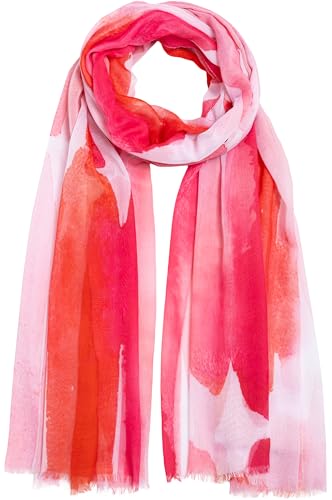 Caspar SC536 sommerlich leichter Damen Schal im schlichten Design, Farbe:fuchsia, Größe:One Size von Caspar