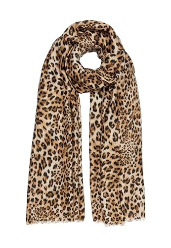 Caspar SC542 weicher Damen Schal mit exotischem Leo Muster Animal Print, Farbe:cognac von Caspar