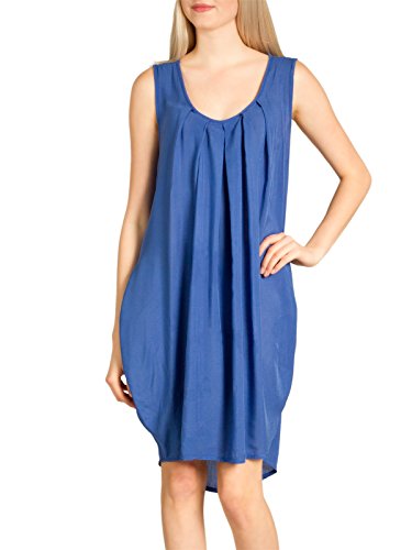 Caspar SKL011 leichtes hauchzartes Damen Sommerkleid, Farbe:royal blau, Größe:One Size (XS.S.M.L) von Caspar
