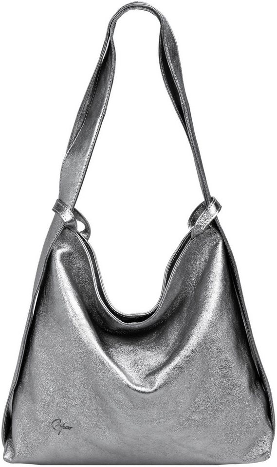 Caspar Schultertasche 2 in 1 XL Leder Damen Rucksack Tasche - PREMIUM LINE - Modell No.786, robust, elegant & unempfindlich - 100% Echtleder - Handmade in Italy von Caspar