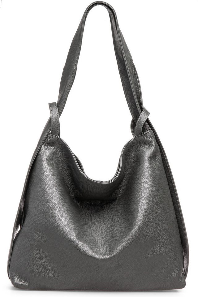 Caspar Schultertasche 2 in 1 XL Leder Damen Rucksack Tasche - PREMIUM LINE - Modell No.786, robust, elegant & unempfindlich - 100% Echtleder - Handmade in Italy von Caspar