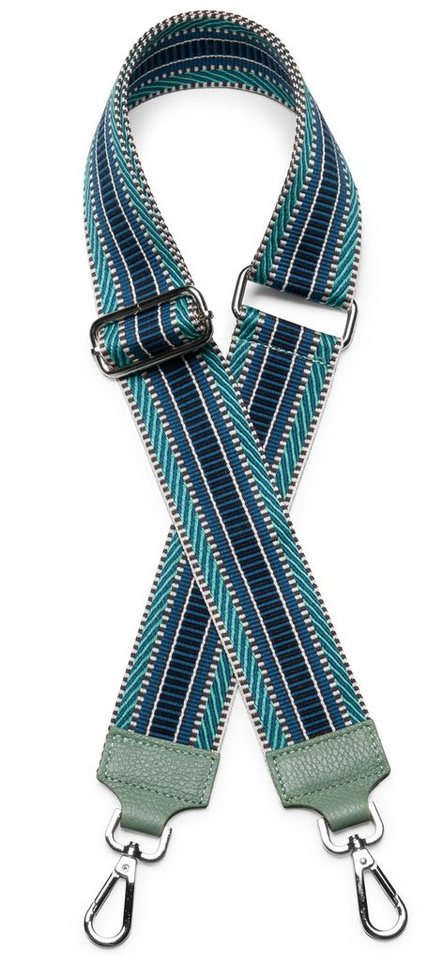 Caspar Schultertasche BSG01 Leder/Textil Schultergurt mit Karabiner für Handtaschen von Caspar