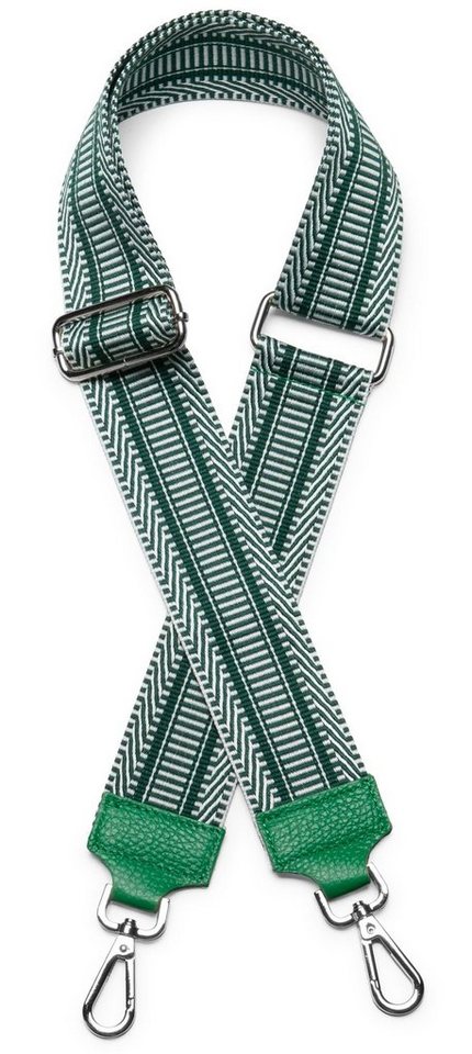 Caspar Schultertasche BSG01 Leder/Textil Schultergurt mit Karabiner für Handtaschen von Caspar