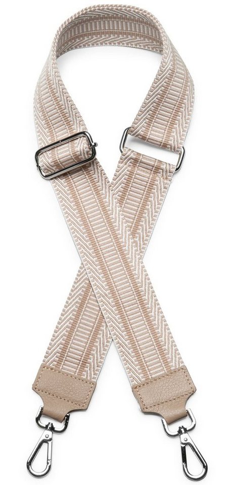 Caspar Schultertasche BSG01 Leder/Textil Schultergurt mit Karabiner für Handtaschen von Caspar