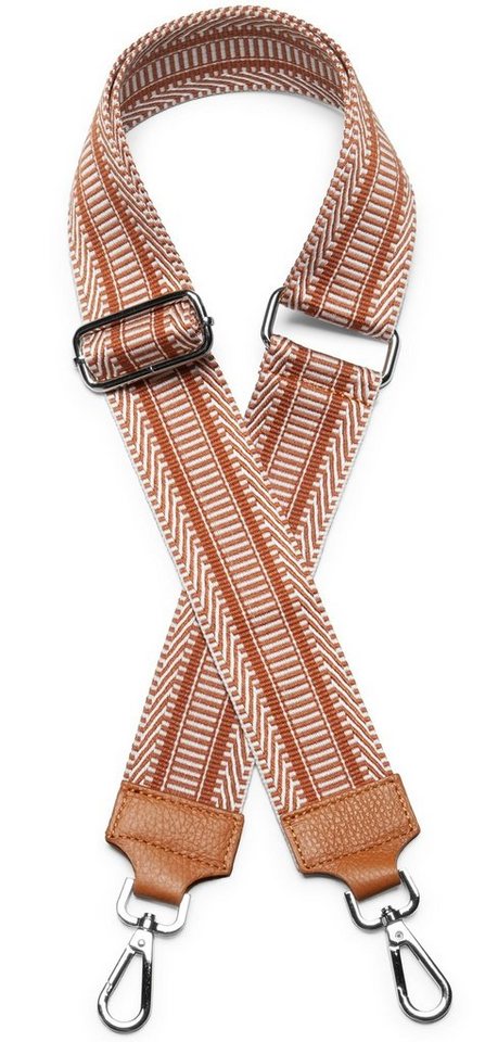 Caspar Schultertasche BSG01 Leder/Textil Schultergurt mit Karabiner für Handtaschen von Caspar