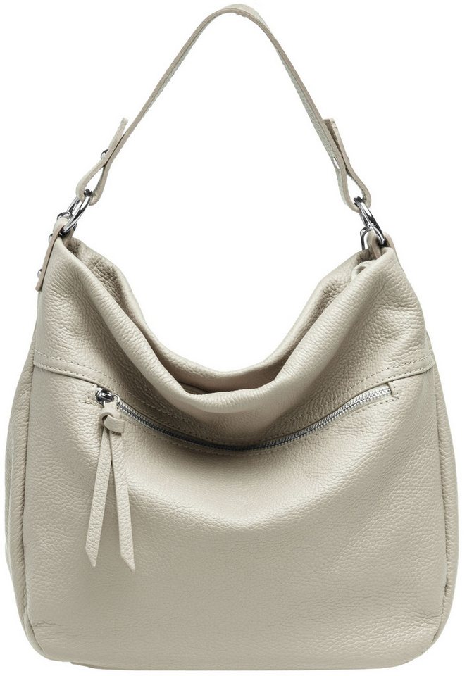 Caspar Schultertasche Damen Leder Schultertasche Mini Shopper - PREMIUM LINE - Modell No.795, robust, elegant & unempfindlich - 100% Echtleder - Handmade in Italy von Caspar