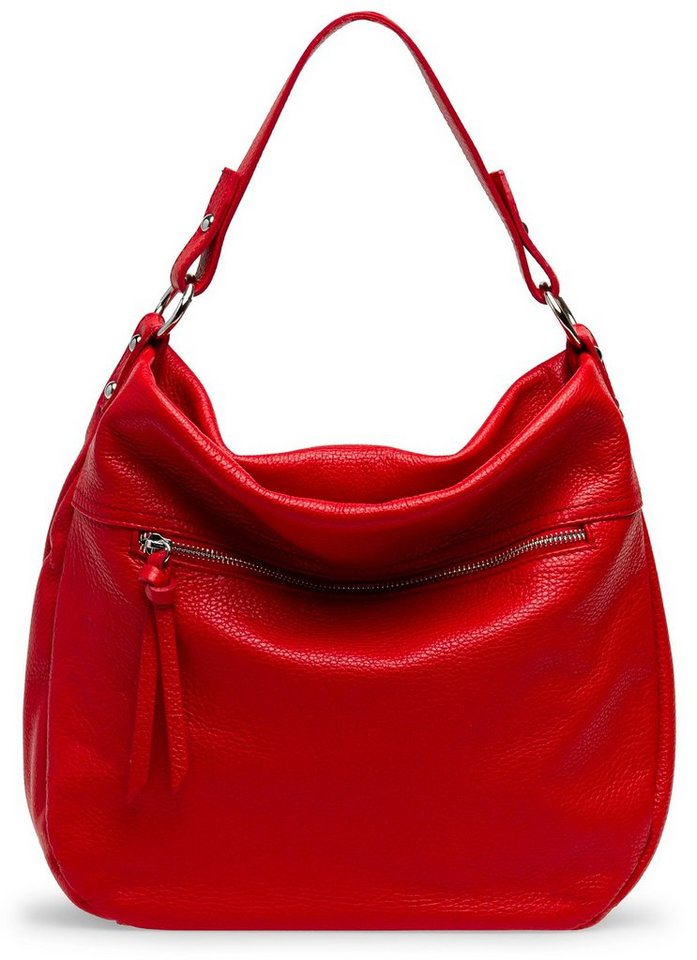 Caspar Schultertasche Damen Leder Schultertasche Mini Shopper - PREMIUM LINE - Modell No.795, robust, elegant & unempfindlich - 100% Echtleder - Handmade in Italy von Caspar