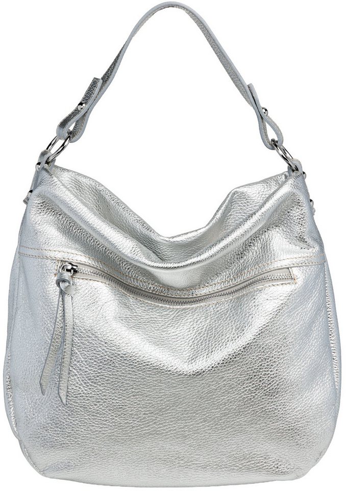 Caspar Schultertasche Damen Leder Schultertasche Mini Shopper - PREMIUM LINE - Modell No.795, robust, elegant & unempfindlich - 100% Echtleder - Handmade in Italy von Caspar