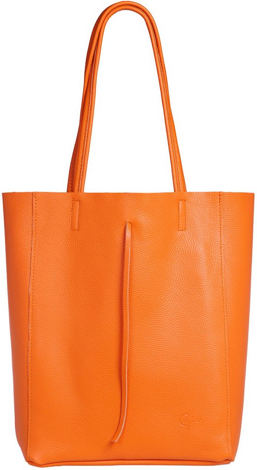 Caspar Schultertasche - Großer Damen Leder Shopper Tasche - CLASSIC LINE - Modell No.780, elegant, robust & unempfindlich - 100% Echtleder - Handmade in Italy von Caspar