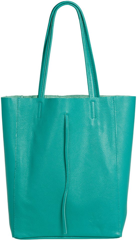 Caspar Schultertasche - Großer Damen Leder Shopper Tasche - CLASSIC LINE - Modell No.780, elegant, robust & unempfindlich - 100% Echtleder - Handmade in Italy von Caspar