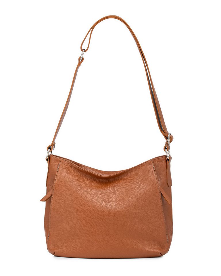 Caspar Schultertasche Klasissche Damen Leder Schultertasche - PREMIUM LINE - Modell No.865, elegant, robust & unempfindlich - 100% Echtleder - Handmade in Italy von Caspar