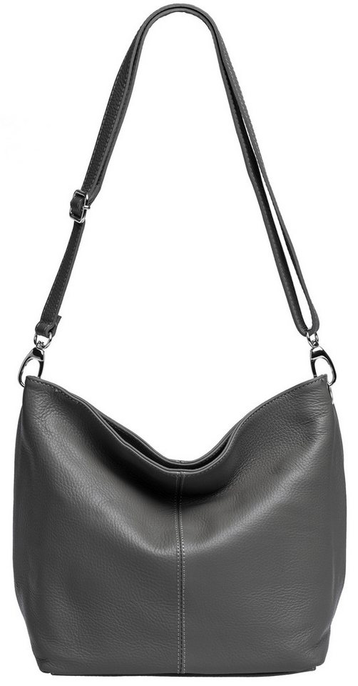 Caspar Schultertasche Klassische Damen Leder Handtasche - PREMIUM LINE - Modell No.803, elegant, robust & unempfindlich - 100% Echtleder - Handmade in Italy von Caspar