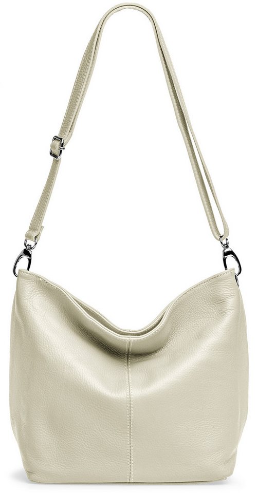 Caspar Schultertasche Klassische Damen Leder Handtasche - PREMIUM LINE - Modell No.803, elegant, robust & unempfindlich - 100% Echtleder - Handmade in Italy von Caspar