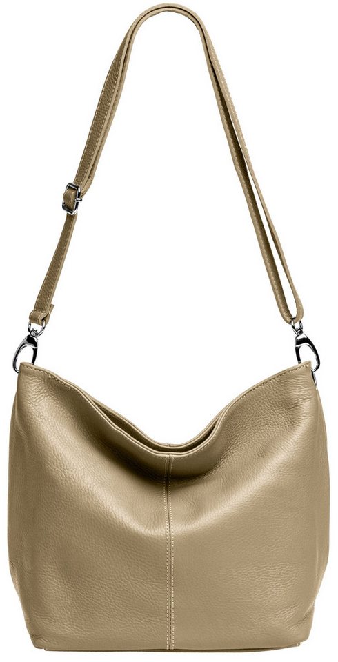 Caspar Schultertasche Klassische Damen Leder Handtasche - PREMIUM LINE - Modell No.803, elegant, robust & unempfindlich - 100% Echtleder - Handmade in Italy von Caspar