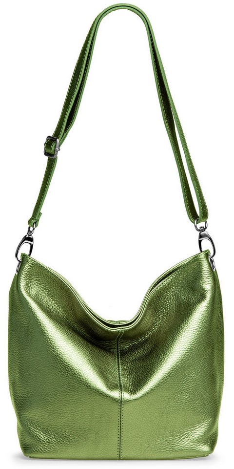Caspar Schultertasche Klassische Damen Leder Handtasche - PREMIUM LINE - Modell No.803, elegant, robust & unempfindlich - 100% Echtleder - Handmade in Italy von Caspar