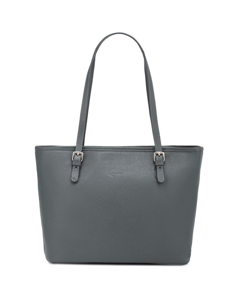 Caspar Schultertasche Leder Tote Bag Damen Shopper Tasche - PREMIUM LINE - Modell No.867, elegant, robust & unempfindlich - 100% Echtleder - Handmade in Italy von Caspar