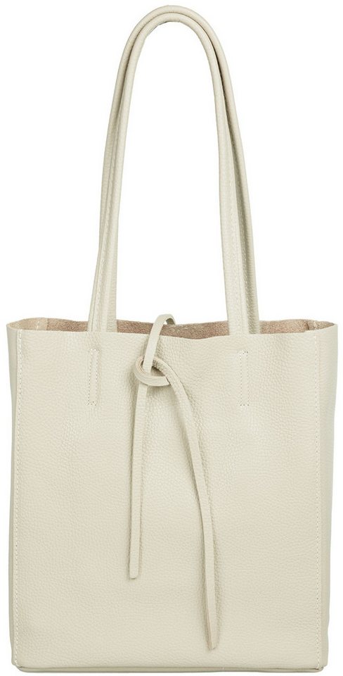 Caspar Schultertasche Mittelgroße Leder Shopper Damen Tasche - CLASSIC LINE - Modell No.814, casual, leicht & unempfindlich - 100% Echtleder - Handmade in Italy von Caspar