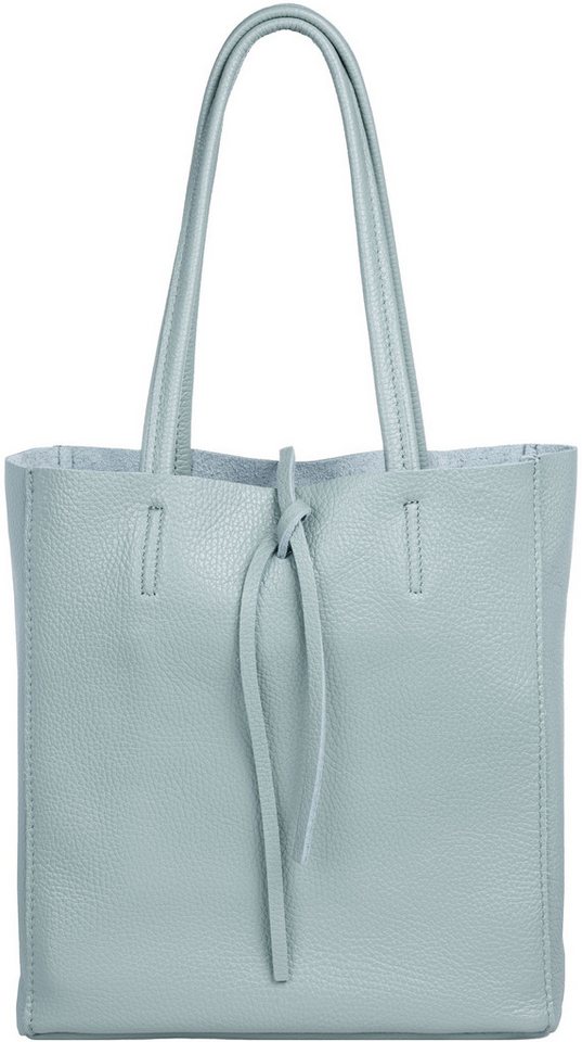 Caspar Schultertasche Mittelgroße Leder Shopper Damen Tasche - CLASSIC LINE - Modell No.814, casual, leicht & unempfindlich - 100% Echtleder - Handmade in Italy von Caspar