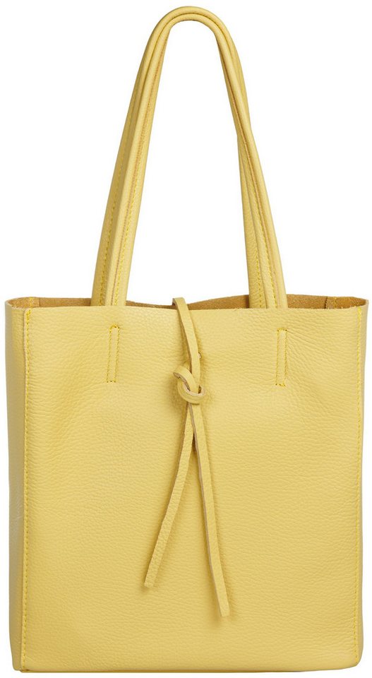 Caspar Schultertasche Mittelgroße Leder Shopper Damen Tasche - CLASSIC LINE - Modell No.814, casual, leicht & unempfindlich - 100% Echtleder - Handmade in Italy von Caspar