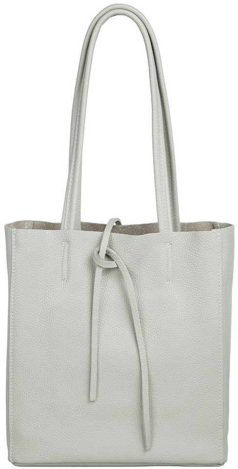 Caspar Schultertasche Mittelgroße Leder Shopper Damen Tasche - CLASSIC LINE - Modell No.814, casual, leicht & unempfindlich - 100% Echtleder - Handmade in Italy von Caspar