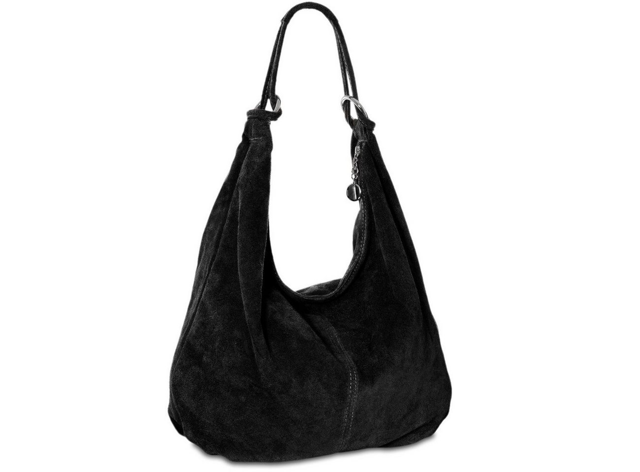 Caspar Schultertasche TL617 große Damen Vintage Veloursleder Tasche von Caspar