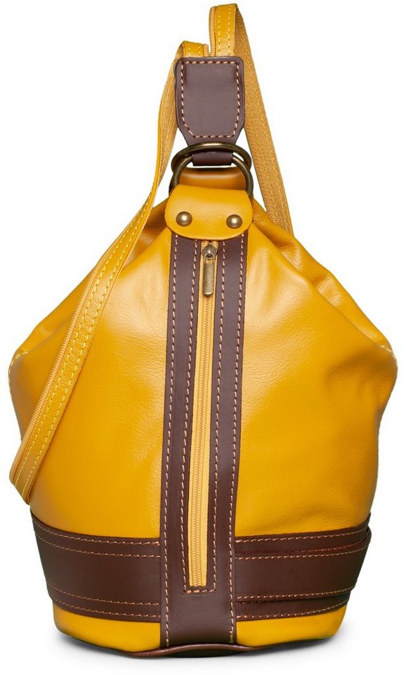 Caspar Schultertasche TL721 2 in 1 Leder Rucksack Handtasche von Caspar