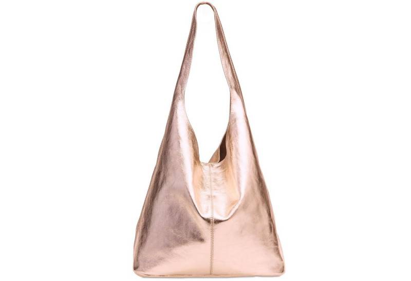 Caspar Schultertasche große Damen Wildleder Tasche Hobo Bag - CLASSIC LINE - Modell No.767, angenehm leicht, ohne Innenfutter, mit Sicherheitsfach, 100% Echtleder von Caspar