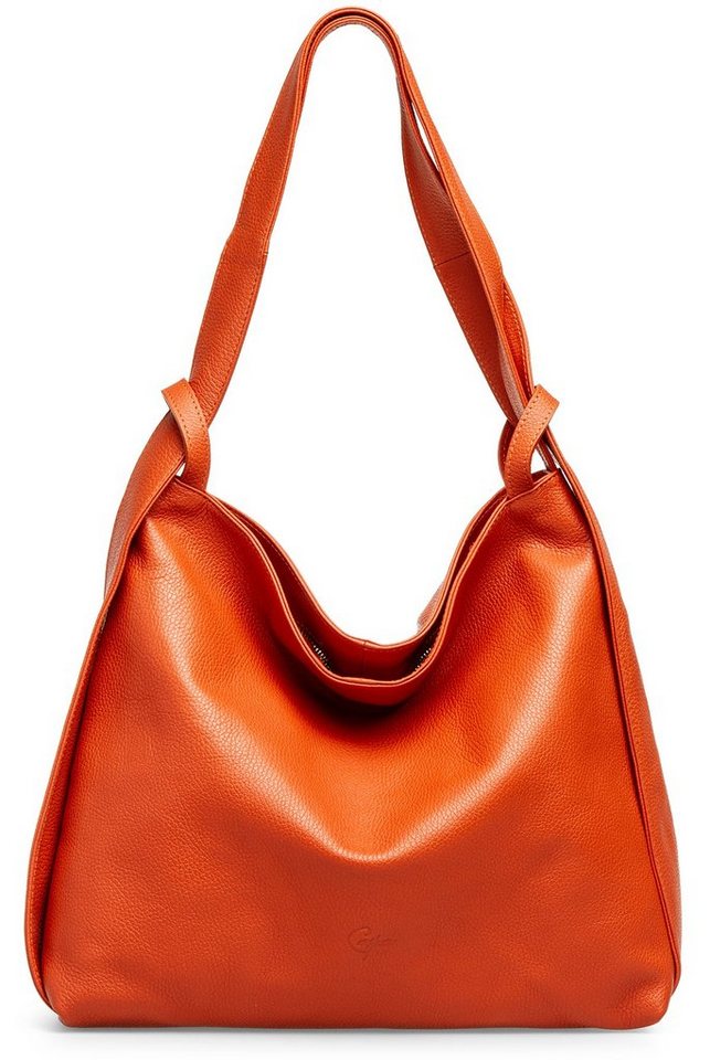 Caspar Schultertasche 2 in 1 XL Leder Damen Rucksack Tasche - PREMIUM LINE - Modell No.786, robust, elegant & unempfindlich - 100% Echtleder - Handmade in Italy von Caspar