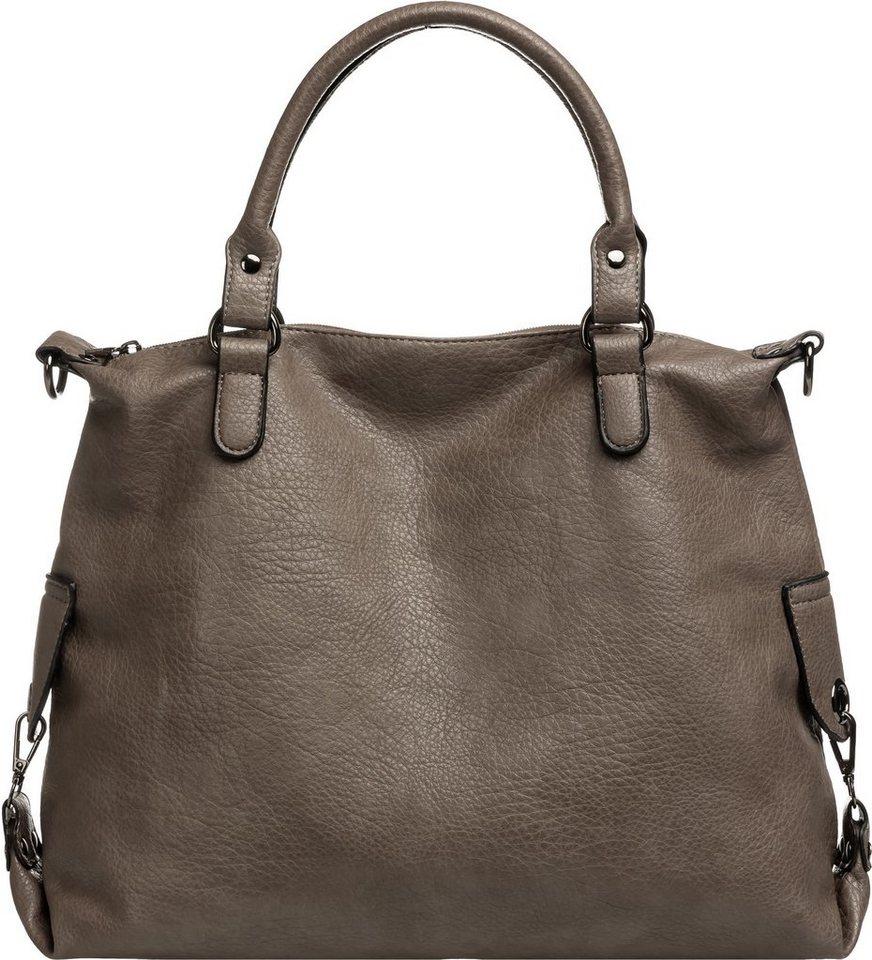 Caspar Schultertasche TS1068 große Damen XL Handtasche mit Schultergurt von Caspar