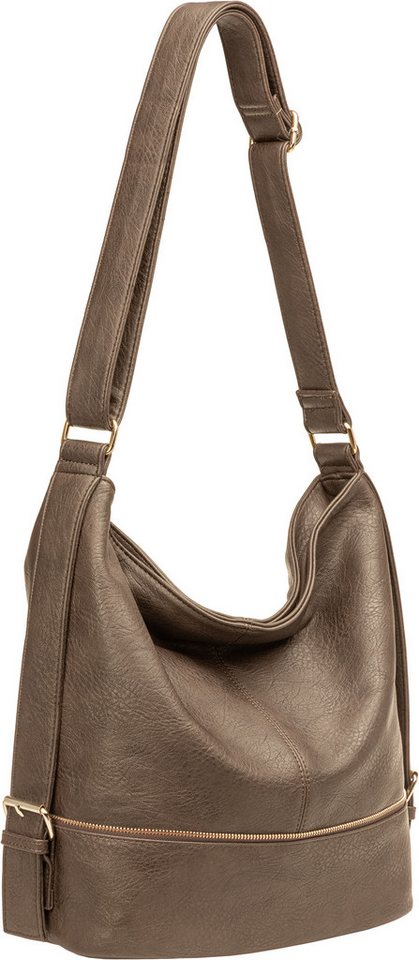 Caspar Schultertasche TS732 große Damen XL Umhängetasche von Caspar