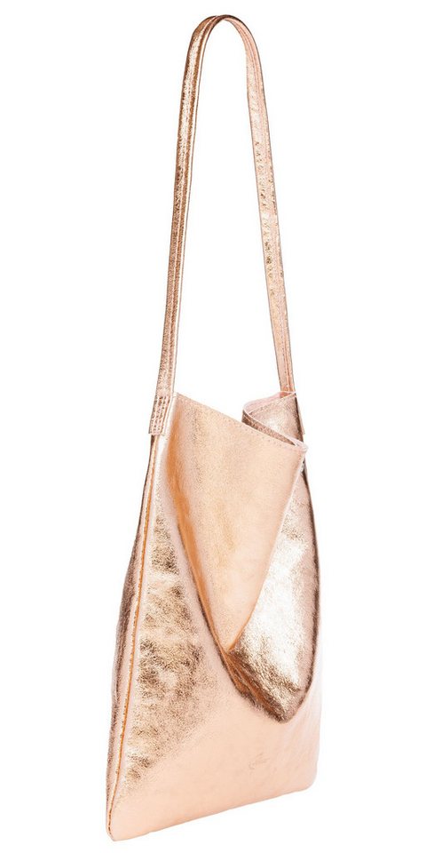 Caspar Schultertasche Mittelgroßer Leder Shopper Damen Tasche - CLASSIC LINE - Modell No.822, Casual, leicht & unempfindlich - 100% Echtleder - Handmade in Italy von Caspar