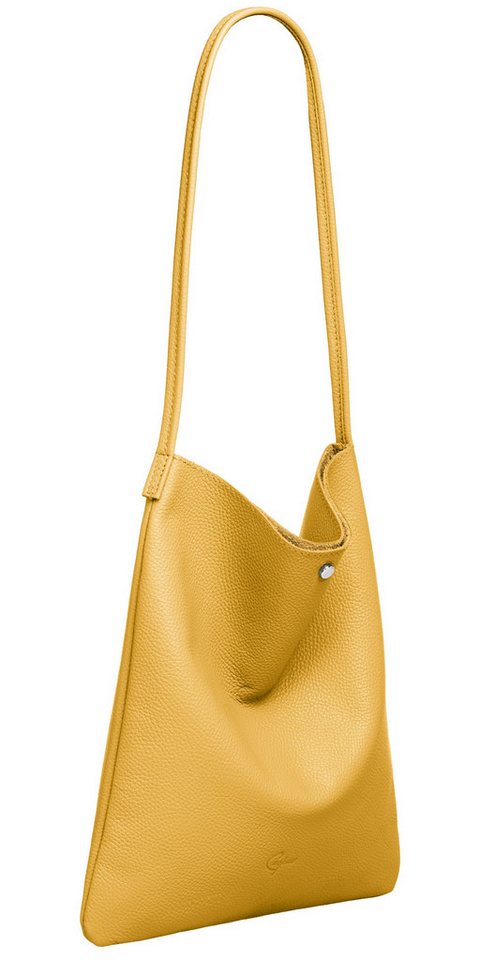 Caspar Schultertasche Mittelgroßer Leder Shopper Damen Tasche - CLASSIC LINE - Modell No.822, Casual, leicht & unempfindlich - 100% Echtleder - Handmade in Italy von Caspar