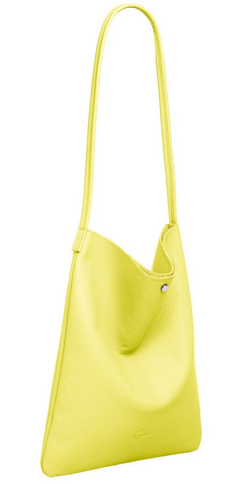 Caspar Schultertasche Mittelgroßer Leder Shopper Damen Tasche - CLASSIC LINE - Modell No.822, Casual, leicht & unempfindlich - 100% Echtleder - Handmade in Italy von Caspar